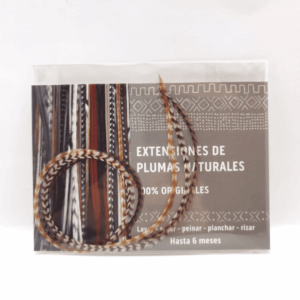 Pack de 3 extensions en plumes naturelles. Doré
