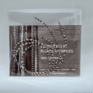 Pacco da 3 extension con piume naturali. Marrone Scuro