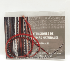 Pack 3 extensions de plumes naturelles. Rouge
